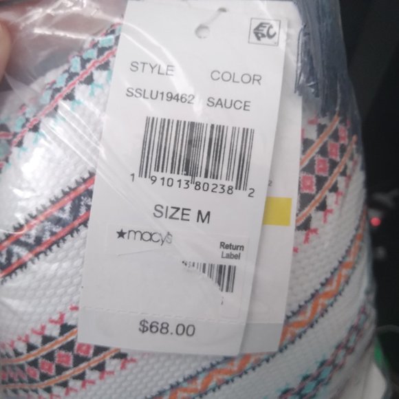 Jessica Simpson Striped textured tankini top. - Picture 6 of 6